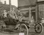 Car in front of Pierce office 1916